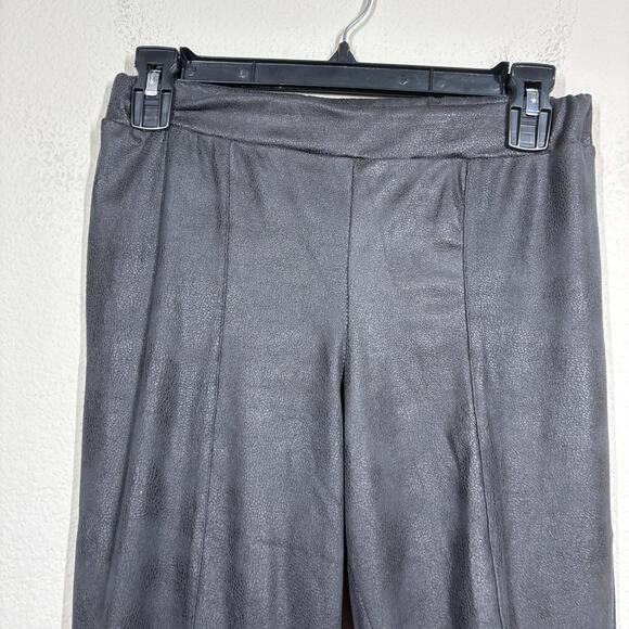 Oggi 5 Womens Size Medium Lola Faux Leather Pants Gray Skinny Pull On France - Picture 3 of 8